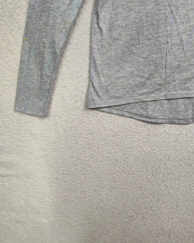 Camisa H M Niñas Top 12-14Y Gris Mezcla Algodón Manga Larga Cuello Redondo Calce Informal Foto 4 de 4