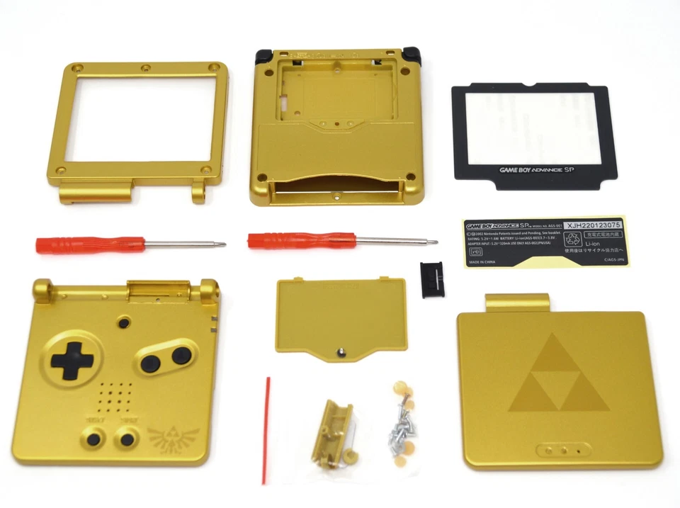 GBA SP Game Boy Advance SP Lens Zelda Triforce Replacement Housing Shell Screen  - Image 4 of 4