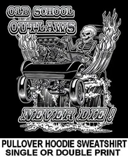 1968-83 OLD SCHOOL MUSCLE HOT ROD DRAG RACE BLOWER CAR SKULL HOODIE SWEATSHIRT
