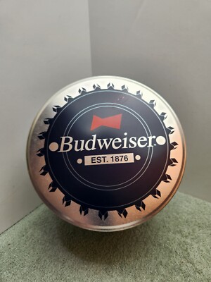 BUDWEISER TIN Dark Blue 6'' H x 8'' W