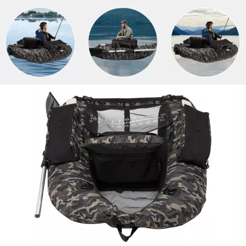 Portable Inflatable Boat Fishing Dinghy Boat Sport Backrest Adjustable 130kg