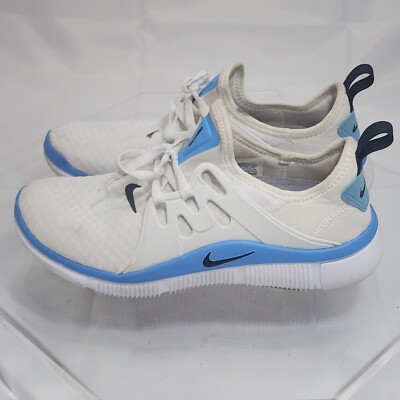 Nike Acalme Women 10 White Blue Tennis Sneakers AQ7459 103