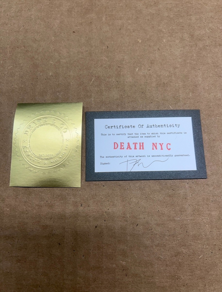 DEATH NYC ltd ed signed street art print 45x32cm Kaws Chum