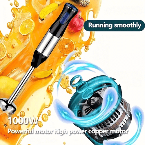 Hand Blender Electric 1000W Immersion Silent 4-in-1 Stick Mixer, Food Whisk New - Picture 5 of 15