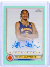 2022-23 Topps McDonald's Chrome ASHLYN WATKINS Aqua AUTO Autograph Refractor /99
