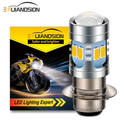 Ampoule Phare LED Jaune Citron Pour Scooter/moto - 6-24V, Type H6M, 12 LED 5730, Haute Luminosité 600LM