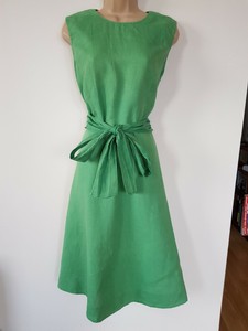 hobbs green linen dress