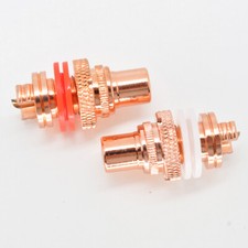 5pairs Copper Plated RCA Female Socket Chassis Connector Phono Amp Audio Plug