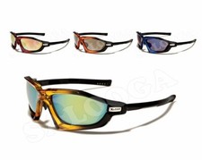 X Loop Sunglasses Mirror Lenses Plastic Frame Sport Baseball Cycling Running Men