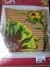 COLLECTION D'ART NEEDLEPOINT CUSHION KIT COUCHANT SIZE 40 X 40 CM #5.088
