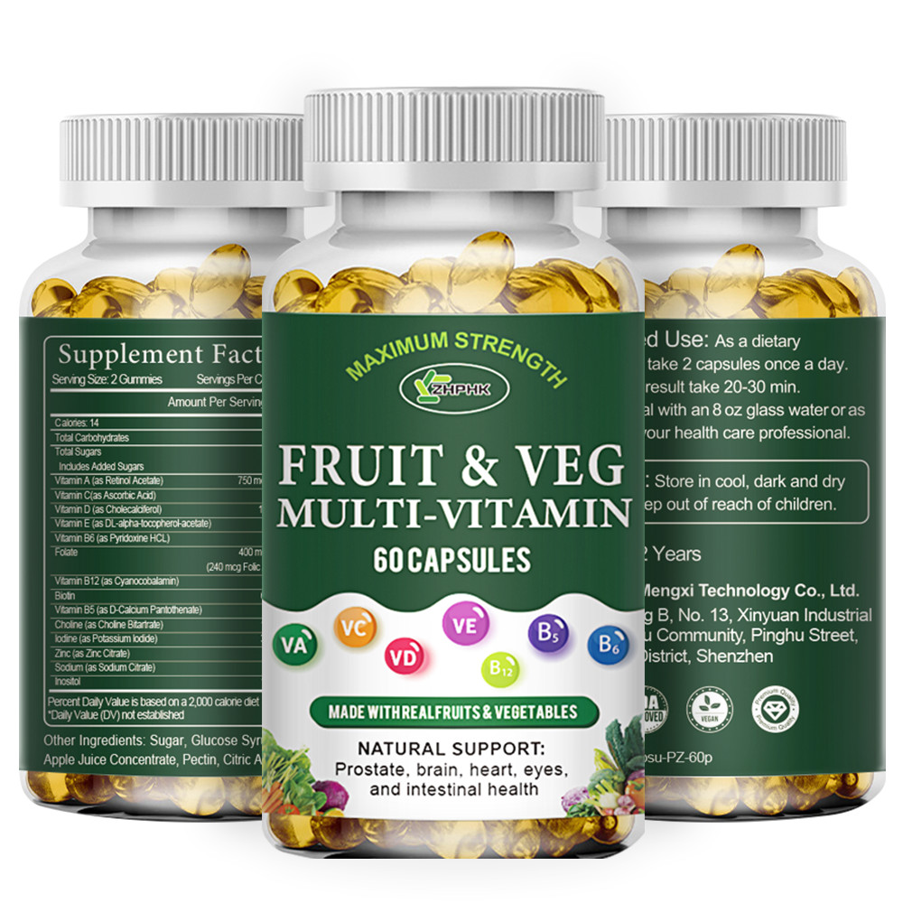 Fruit and Veggie Whole Supplement, Superfood Fruits and Vegetables 60 Capsules