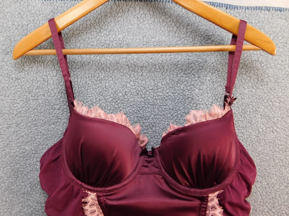 Lingerie Victoria Secret Sexy Little Things marrom com alças de liga 36C - Imagem 2 de 4