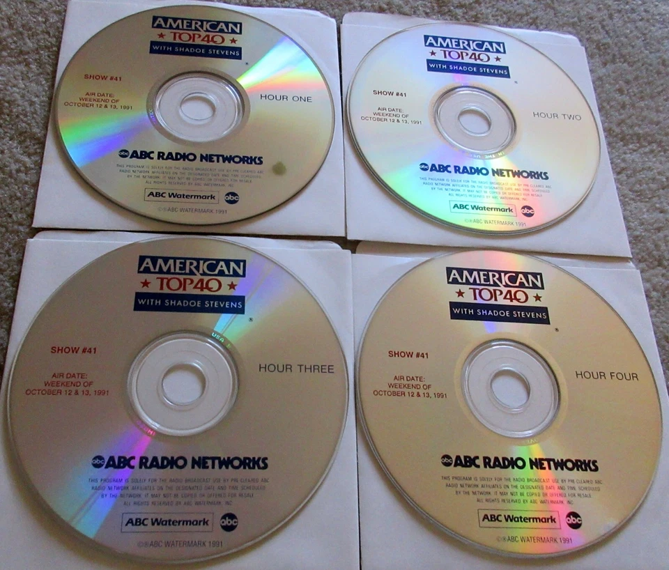AMERICAN TOP 40 Shadoe Stevens 4 CDs October 12 & 13 1991 Show #41 Prince RARE $ Foto 2 de 4