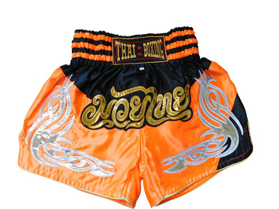 Kraftvolle Eleganz: Moderne Muay Thai Shorts black MMA Boxen Größe M Hosen Short