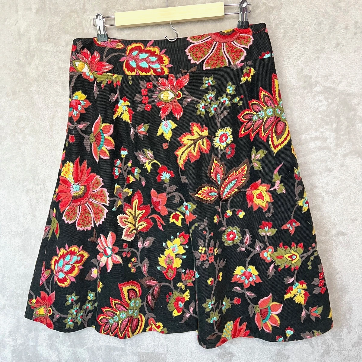 Floral Skirt Cord Skirt Xs Corduroy Floral Regular Size Skirts For