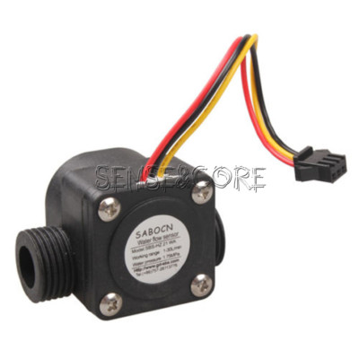 G1/2 Water Flow Sensor Fluid Flowmeter Switch Counter 1-30L/min Meter-