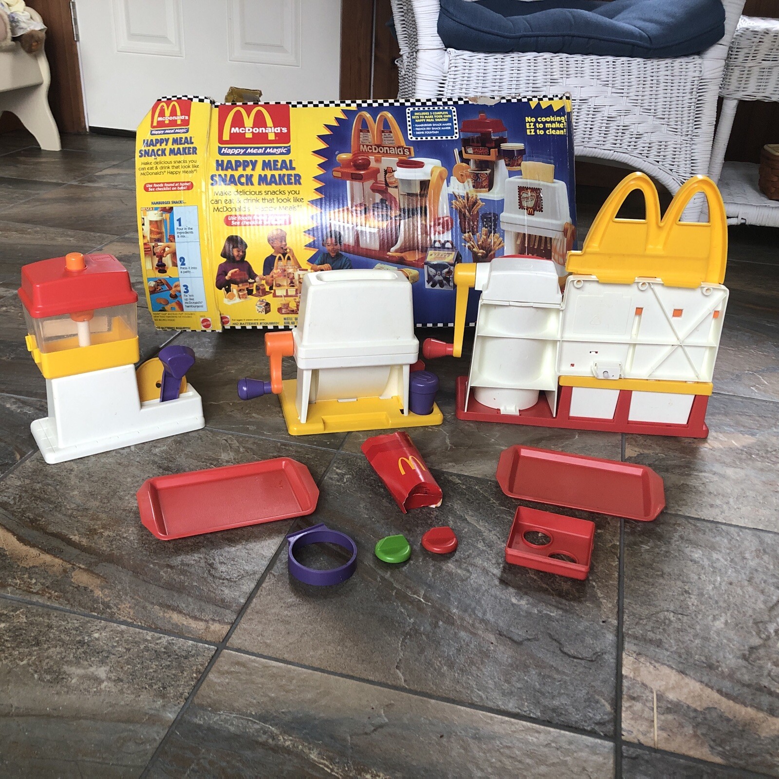 McDonald's Happy Meal Snack Maker Soda Fountain, Fry Maker, Hamburger Maker 1993