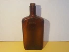 Vintage Brown Amber Whiskey Pint Glass Bottle 9" Embossed D 126 Federal Law 1263