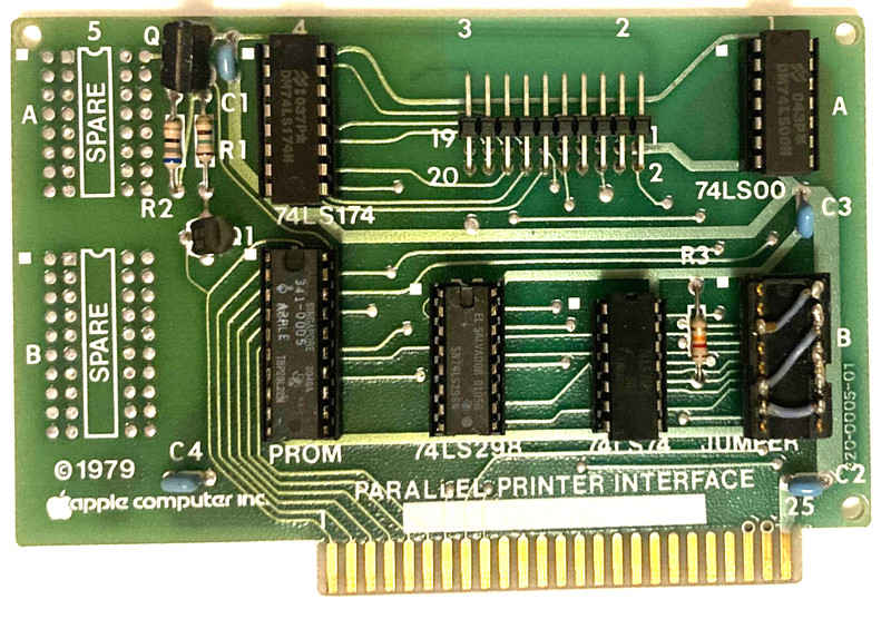 Apple ][ Apple II 2 Computer Parallel Printer Peripheral Interface Card Board