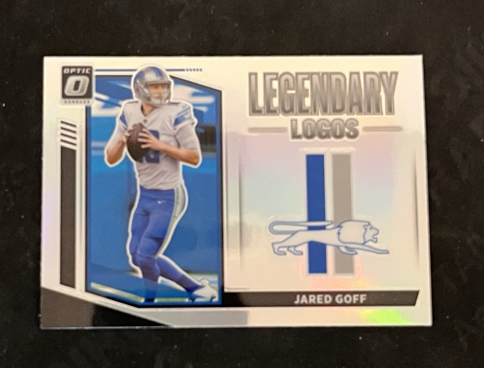 2021 Panini Donruss Optic Legendary Logos Jared Goff #LL-7 Silver Prizm