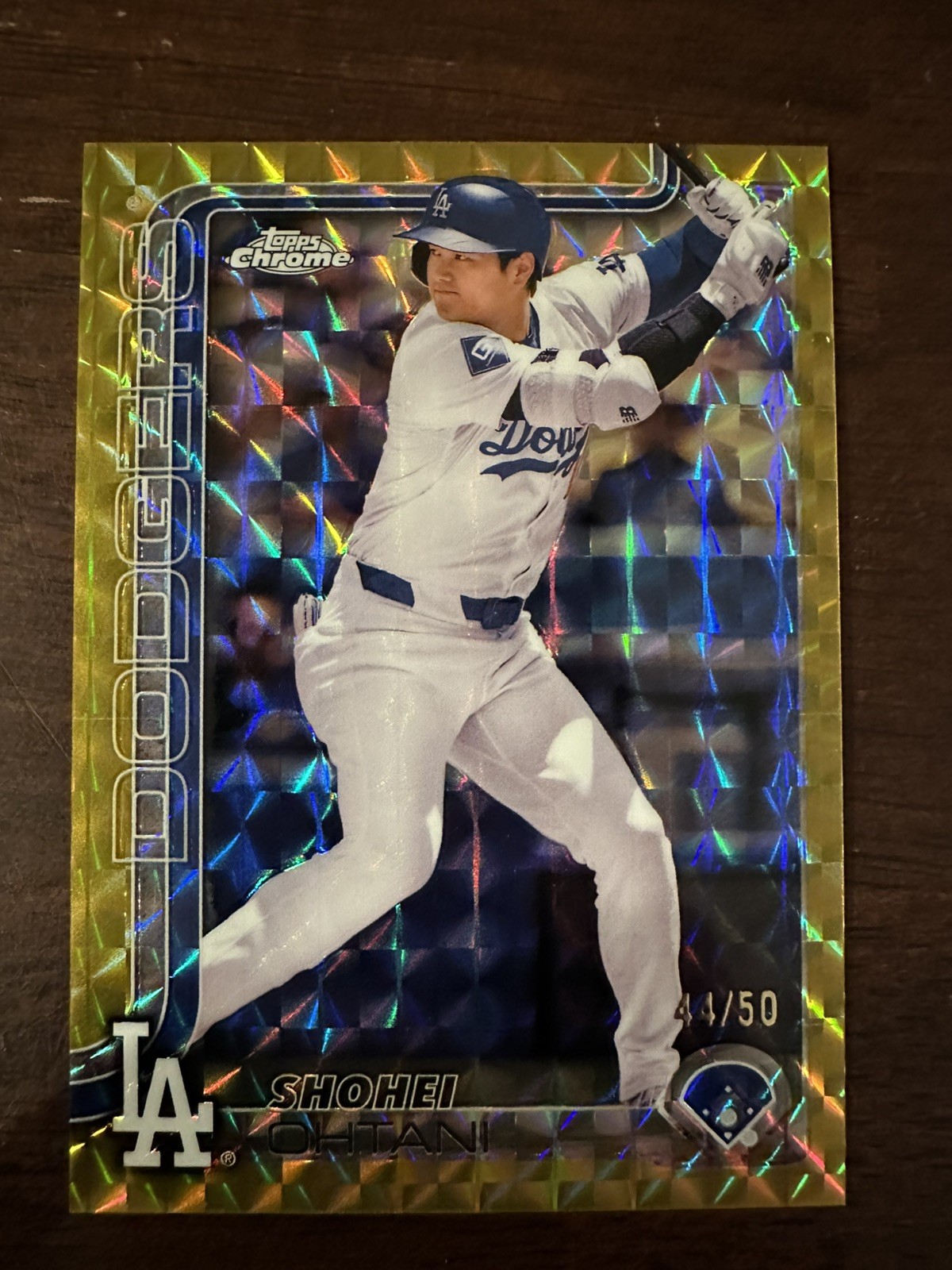 2025 Topps Chrome Shohei Ohtani #1 Gold Geometric Refractor /50 SP Dodgers
