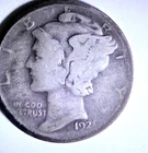 A 1921 mercury dime in great shape