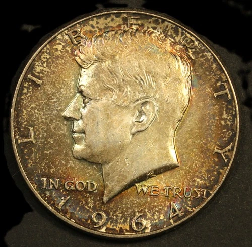 1964 50C Kennedy Half Dollar- Choice Gem Bu Tone - SMH 1729