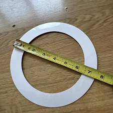 KickPort T-Ring White - Bass Drum Resonant Head Template 5" opening TRGWH