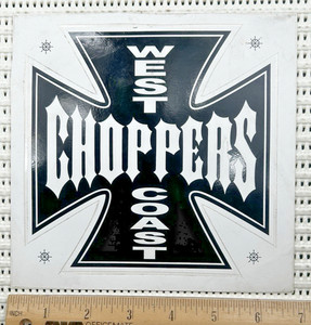 Adesivo West Coast Choppers Croce Di Malta Biker – 16 Cm, USA, Impermeabile, Effetto Alluminio