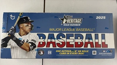 2025 Topps Heritage High Number Baseball Hobby Box - 1 Auto or Relic