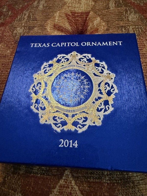 NIB State Of Texas Offiical Christmas Ornament 2014