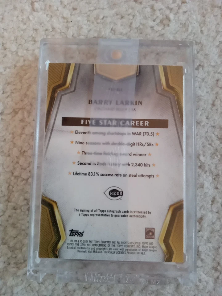 2024 Topps Five Star Barry Larkin Green Auto /15 - Reds HOF - Image 4 of 4