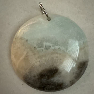 Large 2” Hand Made Natural Agate Stone Charm Pendant Nice No Chain - Image 1 of 3