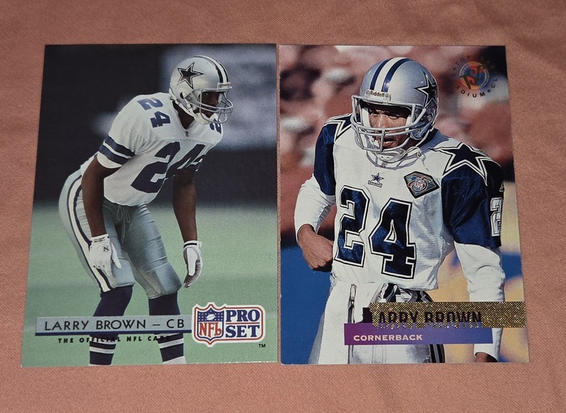 Lot Of 2 Larry Brown Dallas Cowboys NFL Football Cards
