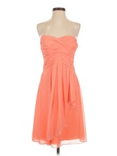David's Bridal Women Orange Cocktail Dress 4