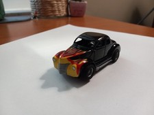 Vintage Tyco 1940 Black with Flames Ford Coupe Hot Rod HO Slot Car