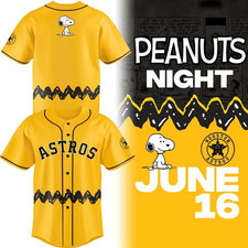 Camiseta de béisbol especial Houston @Astro Peanuts Night 2026