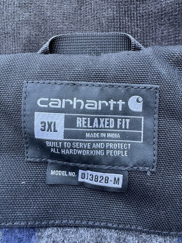 Giacca Carhartt nera Detroit coperta foderata vestibilità relax 0J3828-M taglia 3XL - Foto 7 di 7