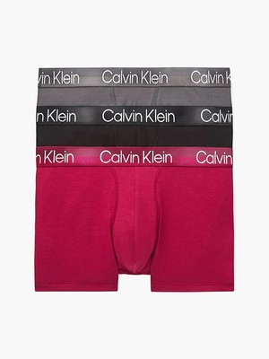 Calvin Klein 3er Pack Modern Structure Trunks - Boulevard / Grau / Schwarz