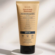 Sky and Sol Face and Body Sunscreen SPF 50, 3 Oz Natural Tallow & Zinc Oxide