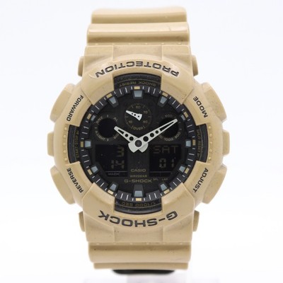 51mm Casio GA-100L 5081 G-Shock Tan Resin Analog Men's Digital Wristwatch Japan