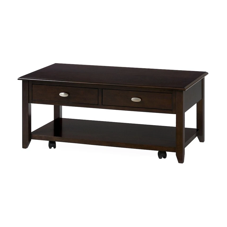 Merlot Warm Contemporary 44" Coffee Table - Image 3 of 4