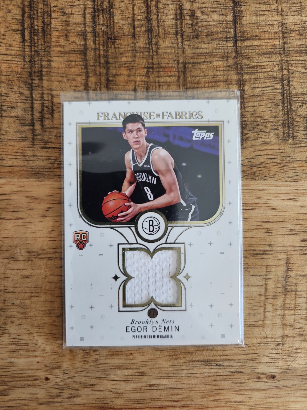 2025-26 Topps Egor Demin #FF-ED Franchise Fabrics  PLAYER WORN JERSEY RC