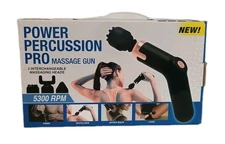 Power Percussion Pro Massage Gun-3 Heads-Deep Tissue Relief Rechargeable New