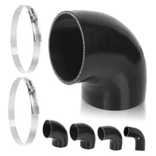  3Pcs 4 Inch - 102mm 90 Degree Elbow 4-Ply Reinforced Silicone Hose with 105 