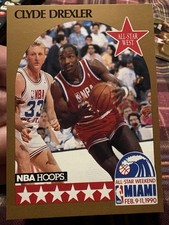 1990-91 NBA Hoops CLYDE DREXLER feat. LARRY BIRD  #16 Blazers All-Star HOF