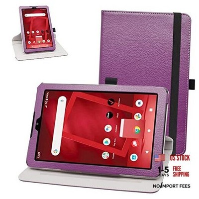 for Orbic Tab8 5G Rotating Case,360 Degree Rotary Stand with Cute Purple