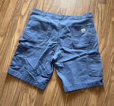 Vintage Carhartt Shorts Size 40 Grey Carpenter Cargo Relaxed Baggy Workwear