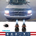 9004 LED For Dodge Dakota 91-96 Caravan 87-95 Headlight High-Low Beam Bulbs Kit