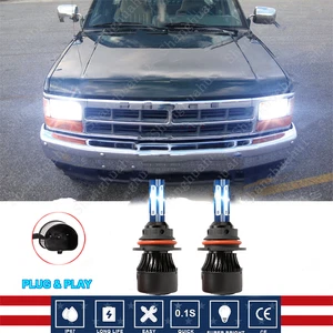 9004 LED Pour Dodge Dakota 91-96 Caravane 87-95 Kit d'ampoules à faisceaux de phare